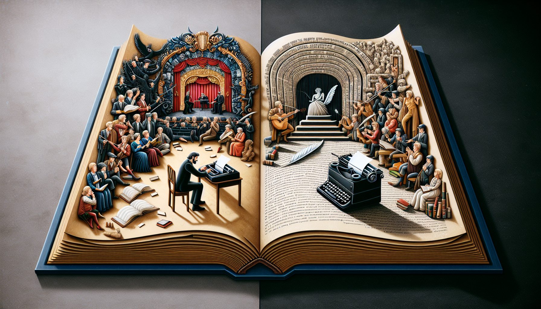 Прием противопоставления и структура сочинения